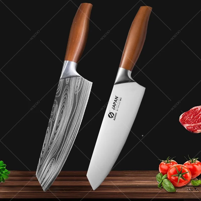 

Japanese Chef Knife Stainless Steel Meat Chopping Cleaver Kitchen Vegetables Slicing Butcher Knife Meat Cleaver Cooking Tool