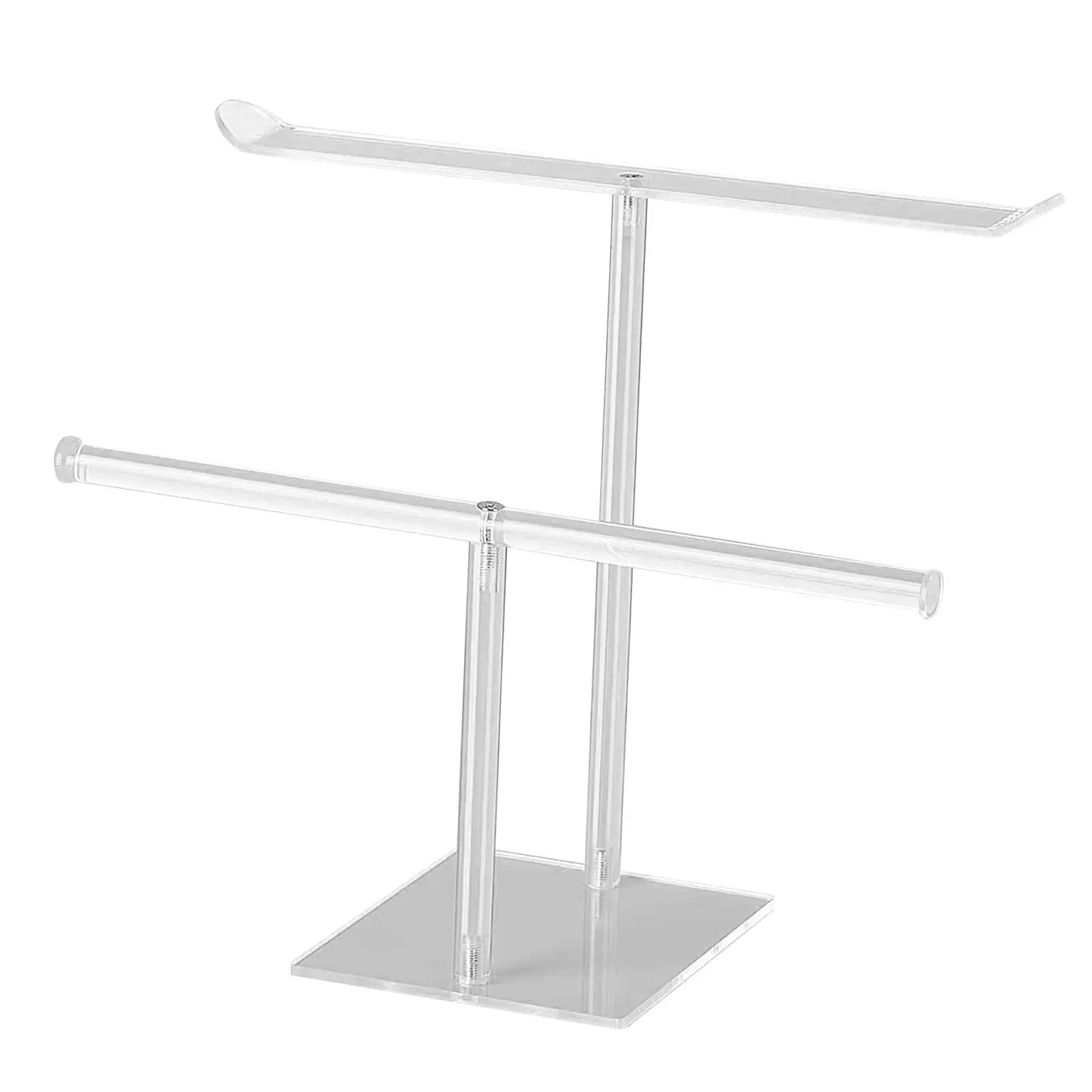 hair Hoop Organizer Headpiece Rack 2 Layer Protection Acrylic Sturdy Headband Holder for Necklace Bracelet Jewelry