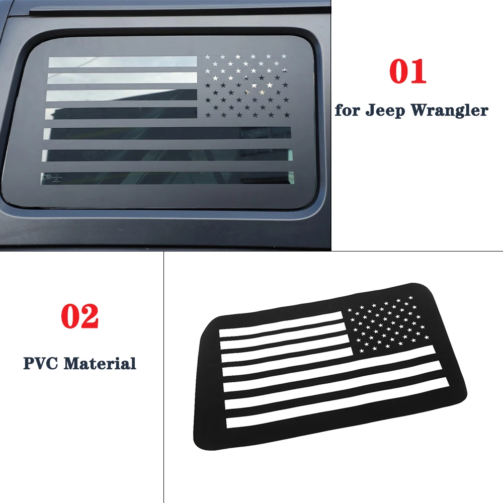 Couverture de décoration de lunette arrière, autocollant de garniture, accessoires de voiture, noir, Jeep Wrangler TJ 1997-2006, JK, JL, Gladiator