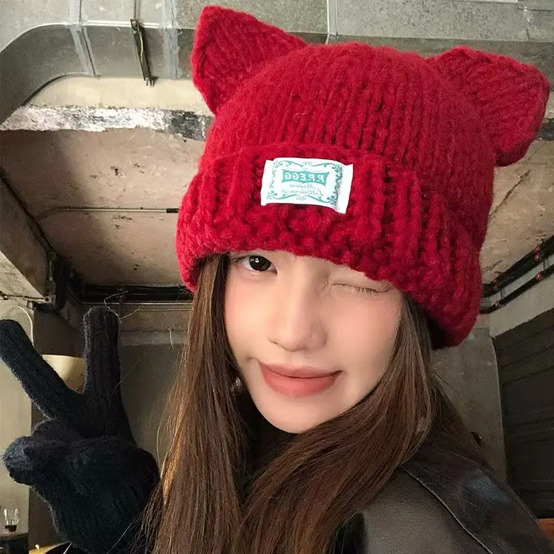 

Knitted Beanies Cap For Men&Women Winter Warm Balaclava Caps Unisex Hooded Hat Outdoor Ski Beanie ColdProof Ear Protection Hats