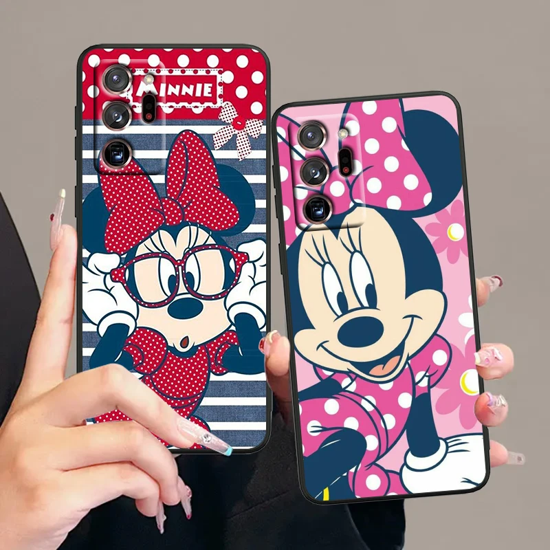 Mickey Minnie Mouse Cartoon For Samsung Note 20 10 Ultra Plus A31 A14 A12 A70 A34 A25 A04 A05 A15 A24 5G Black TPU Phone Case