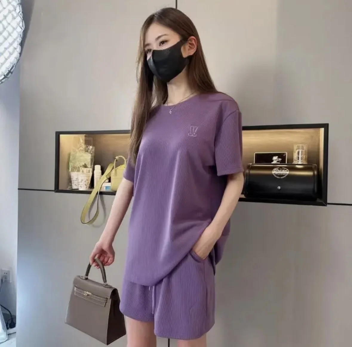 2026 New Cross border Foreign Trade Hot selling Women's Casual Shorts Set, Women's Outdoor Sports T-shirt+Shorts 2-piece Set