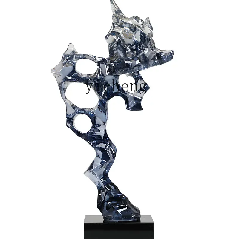 

FF Living room ornament simple home decoration art transparent resin Taihu stone sculpture