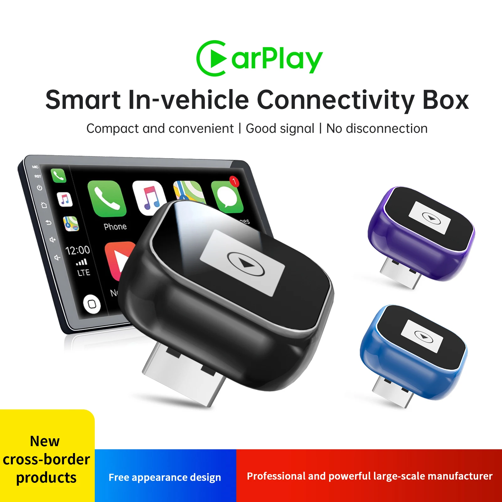 Wireless CarPlay Adapter Universal Smart Navigation Box with Wired Wireless Connectivity for