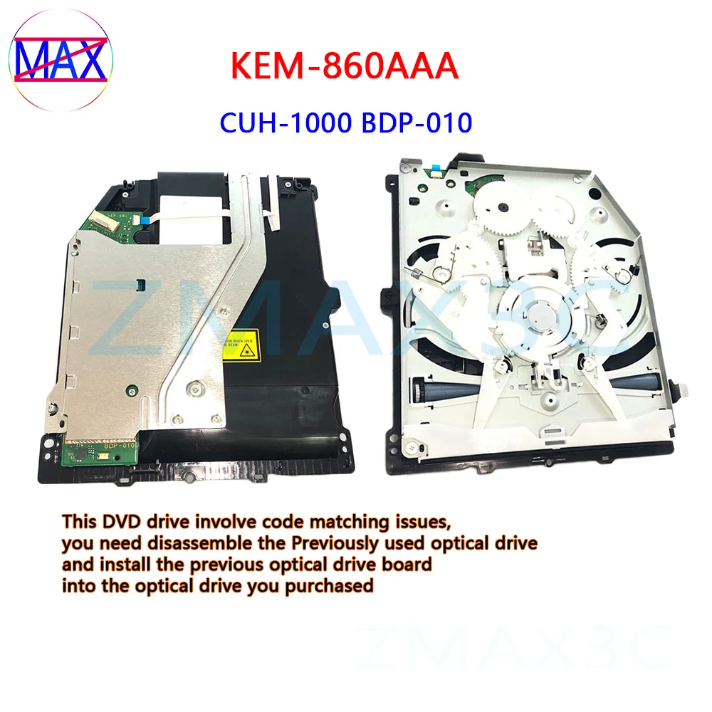 Original DVD Rom Drive For PS4 KEM-860AAA Blue Ray Drive 860 DVD Laser Lens Drive CUH-1000 BDP-010 015 KEM-860A