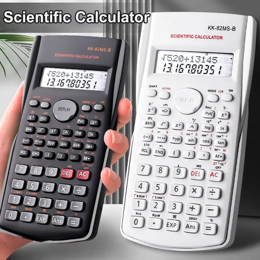 240 Functies Engineering Wetenschappelijke Calculator 2-lijn Standaardfunctie Rekenmachine Multifunctionele Bureauaccessoires