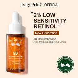 Jellyprim 5D Retinol Serum for Face Retinol Anti Wrinkle Serum Facial Collagen Retinol Face Serum 2% Firming Lifting Anti-Aging