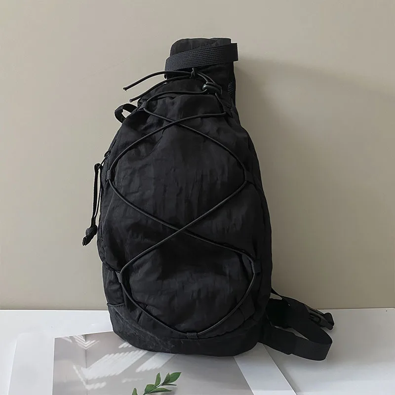 Outdoor-Sport-Brusttasche Nylon-Schultertasche Wasserdichte Kordelzug-Umhängetasche Brillentasche Vielseitig für Männer und Frauen – Detail 6