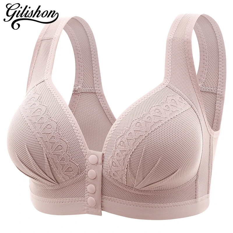 Sutiã de fechamento frontal de algodão macio para mulheres, Lingerie de seção fina, Roupa interior confortável, Sem sutiã de aço, Tank Top Bralette,