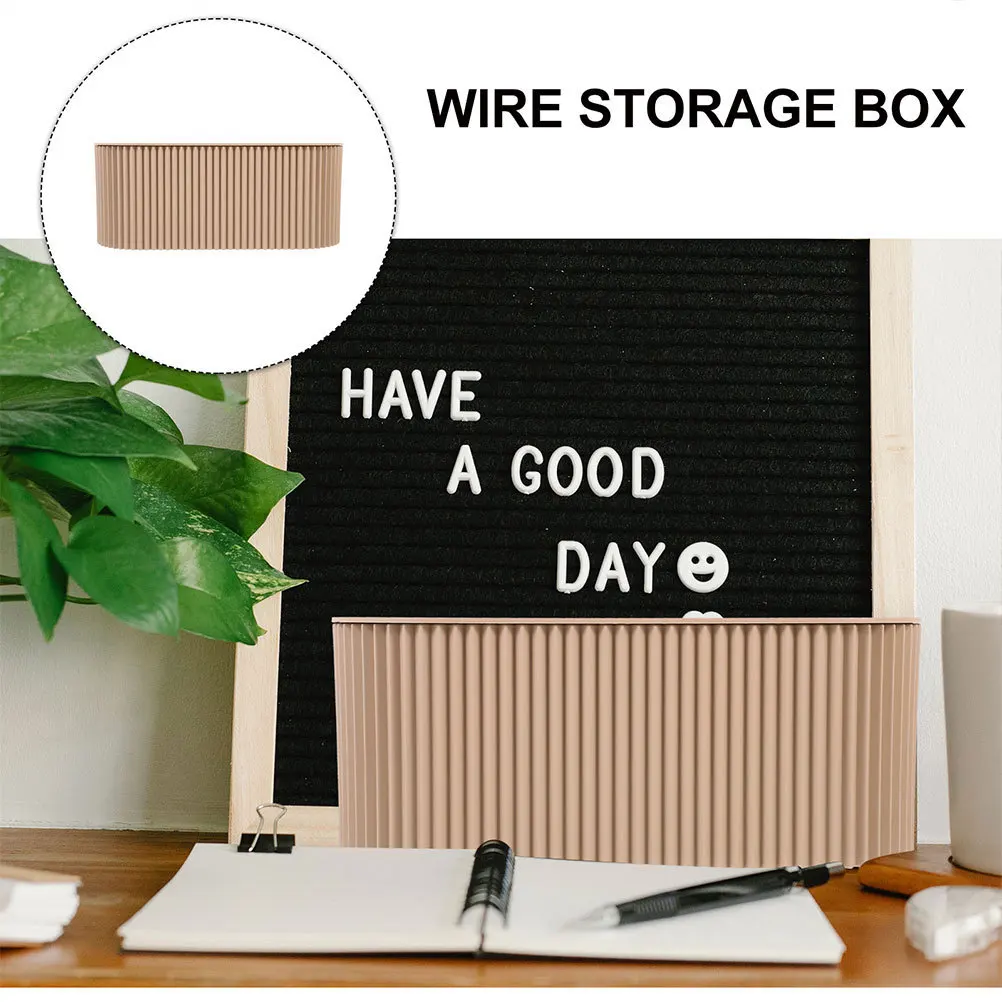 

Cable Organizer Box Desktop Premium ABS Wire Storage Box for Office Home Desk Cable Management and Socket Safety Ventilated