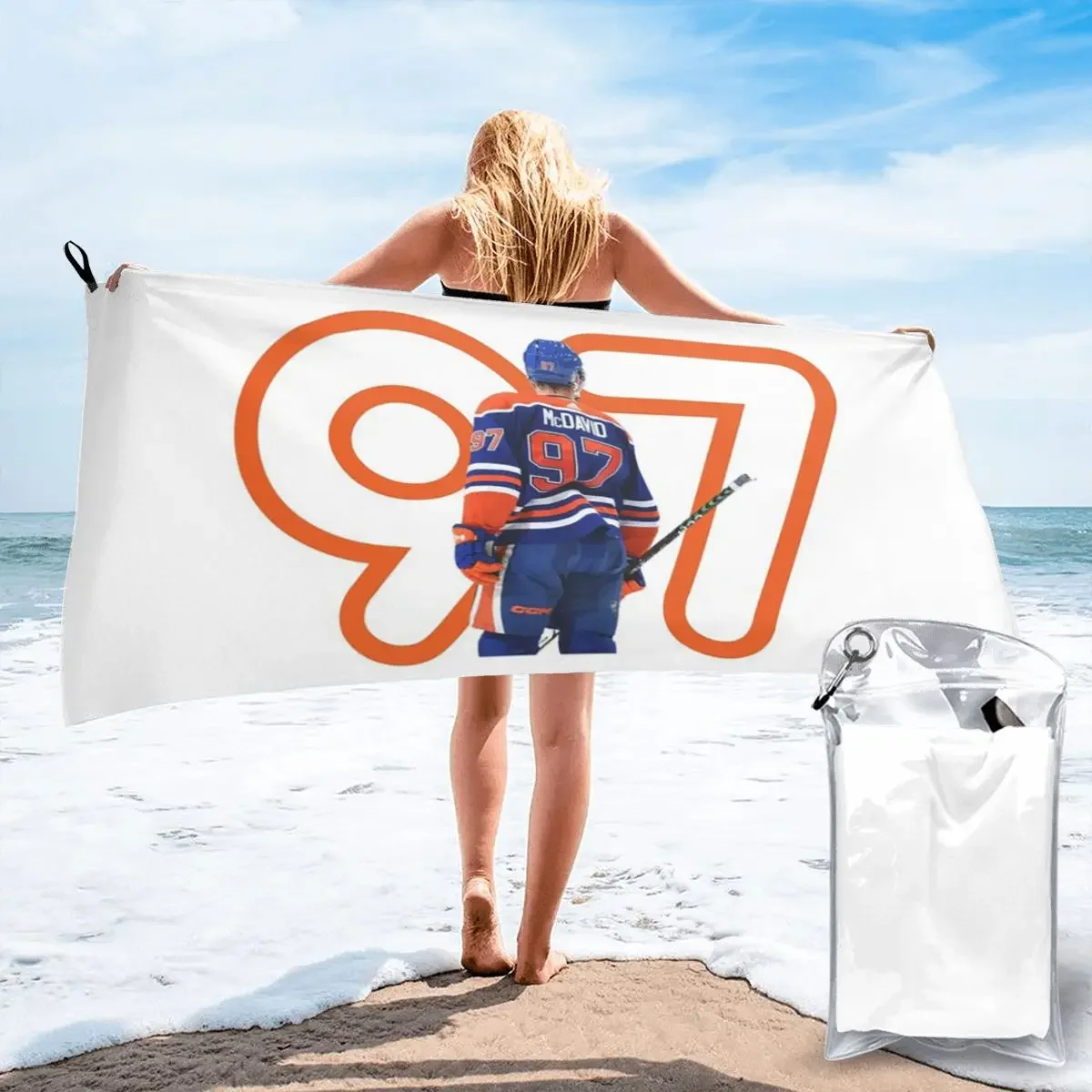 

Connor McDavid 97 For Edmonton Oilers Fans Beach Towel Soft Microfiber Quick Dry Absorbent Quick Towels For Yoga