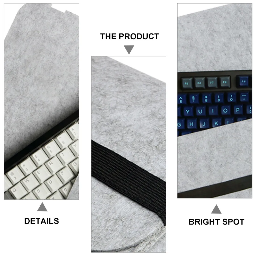 Mechanical Keyboard Storage Bag 87 Keys PU Material Dustproof Thick Carrying Case Keyboard Organizer Protector Storage Pouch