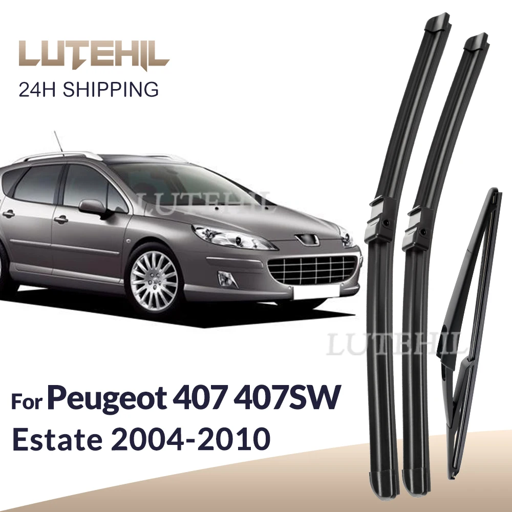 

Wiper Front & Rear Wiper Blades Set For Peugeot 407 Estate 407SW 2004 - 2010 Windshield Windscreen Window 28"28"11"
