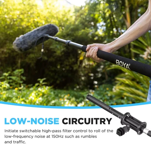 Imagen 2 del producto Micrófono de escopeta para entrevista XLR BOYA Pro micrófono de calidad de transmisión BY-BM6060 para videocámaras Canon Nikon Sony nuevo reunión Youtube