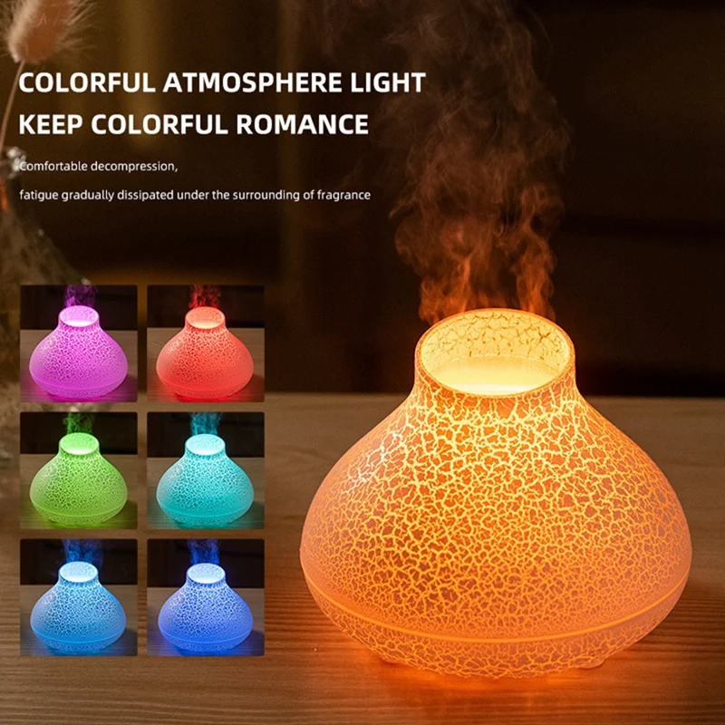 Flame Diffuser 130Ml Bonfire Diffuser Colorful Flame Humidifier Small Essential Oil Diffuser For Room Office