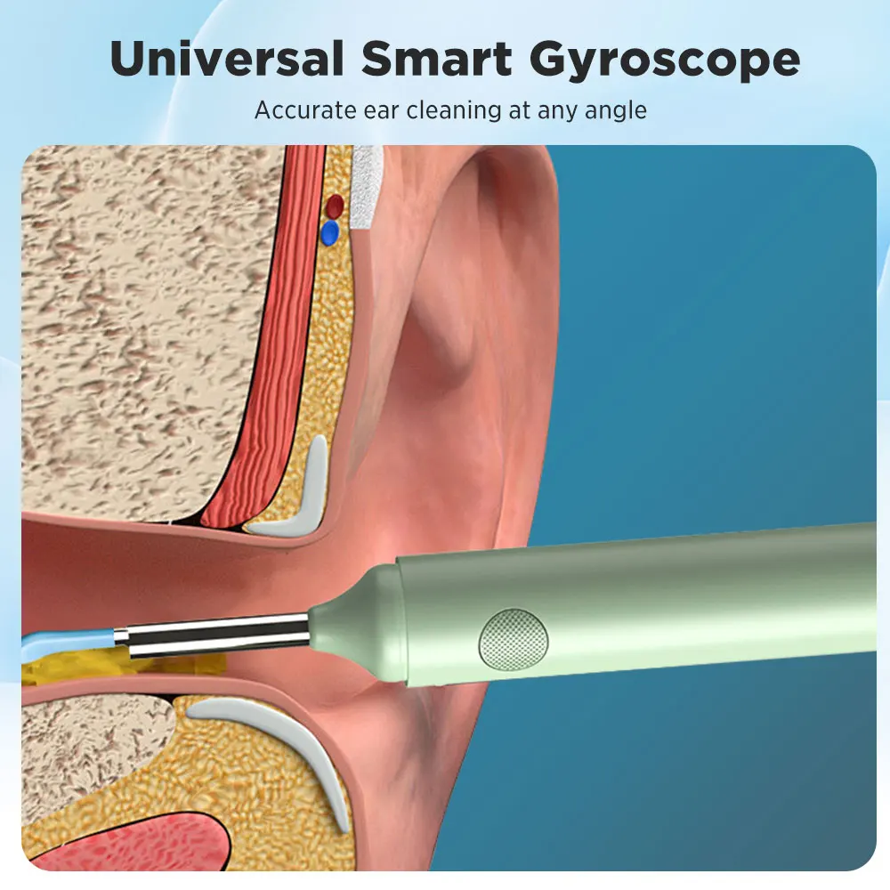 Smart Ear Canal Cleaner Ear Stick LED Luminous Endoscope High Precision Wireless Earwax Remover Android IOS 6 Ear Spoon