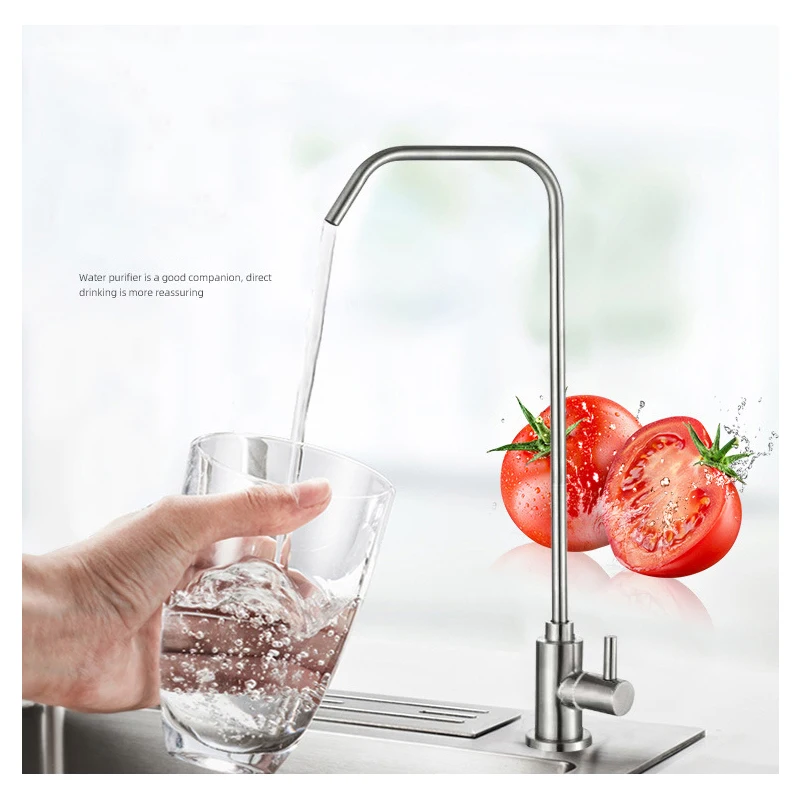 Grifo de agua potable para cocina, grifo con filtro de acero inoxidable cepillado, Palanca única, purificador de agua, grifo de ósmosis inversa