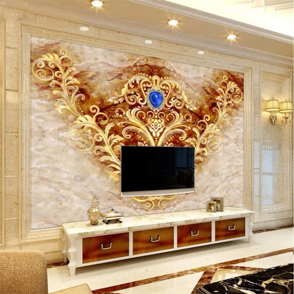 beibehang Papel De Parede 3D Classical marble European Custom Photo Mural bedroom TV Background Mural wallpaper for Wall Paper