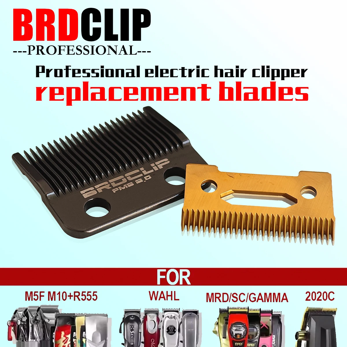 

Профессиональная электрическая машинка для стрижки волос, сменное лезвие, металлургическая порошковая сталь для BRDCLIP FA1C BRD-106/108 R77 M10 M5 X1 8148
