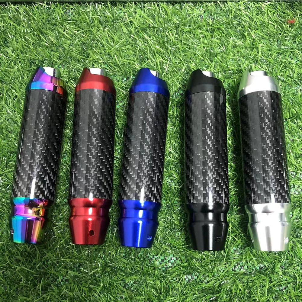 

JDM Carbon Fiber Aluminum Automatic Stick Gear Shift Knob Push Down shifter 14/10cm