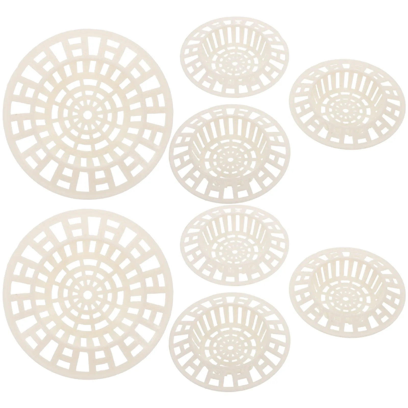 10Pcs Plastic Mesh Sink Strainer Basket Kitchen Sink Filter Screen Anti-Clogging Food Hair Catcher for Bathroom Shower Floor
