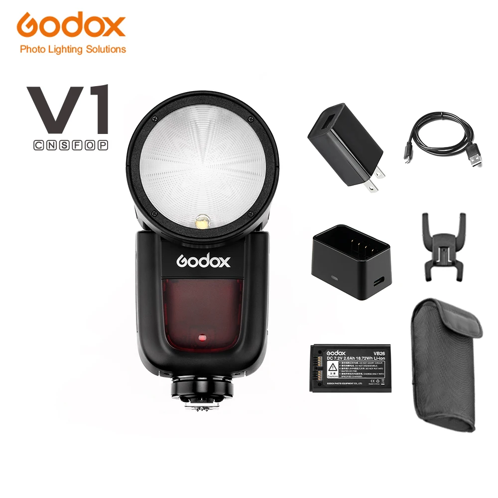 Godox V1 Speedlite Flash TTL HSS 1/8000s Li-ion Batterij V1S V1C V1N V1F V1O Speedlite voor Sony Canon Nikon Fuji Olympus