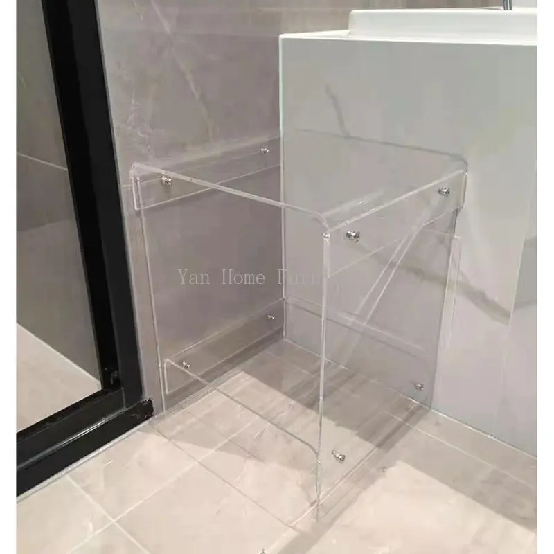 Nordic Double-layer Coffee Table Ins Acrylic Transparent Bedside Table Side Table Small Household Tea Cabinet тумба прикроватная