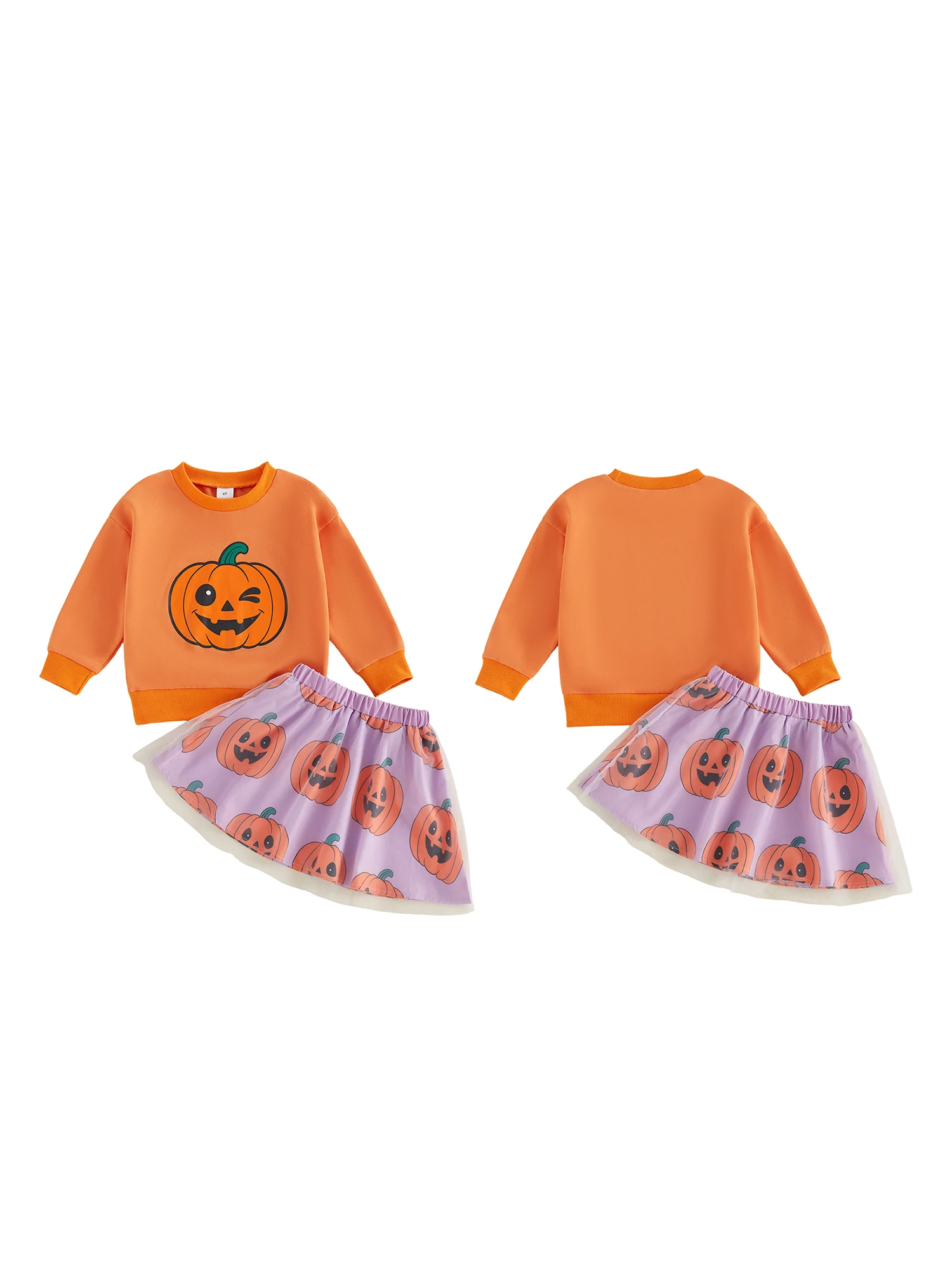 Sweatshirt Skirt Girl Halloween Toddler Girl Winter Halloween Skirt 2 Piece Fall Little Toddler Girl
