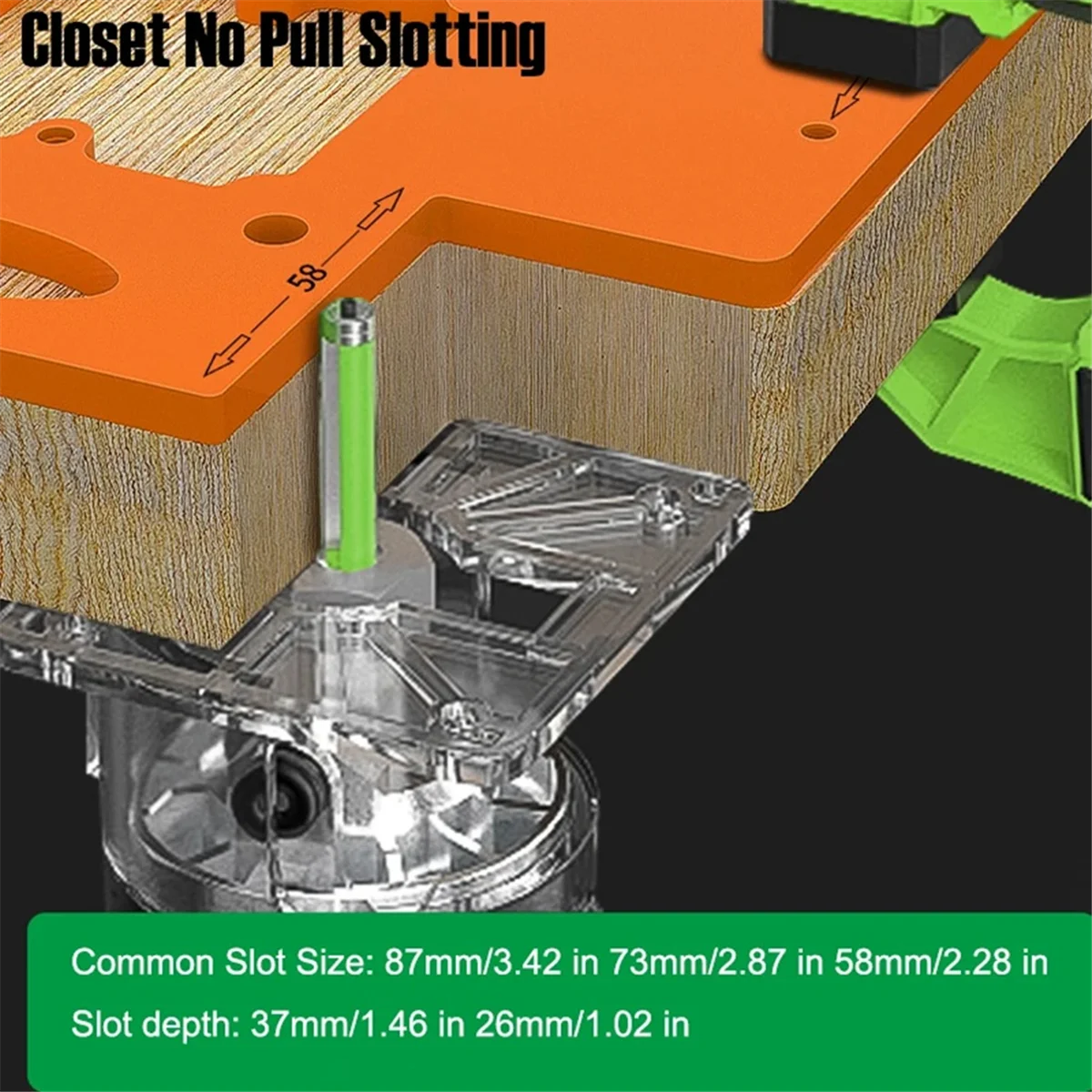 BAAQ アーク半径トリミングワードローブ埋め込みハンドルなしスロッティングスイッチングソケット穴あけ穴ロケータ開口部テンプレート