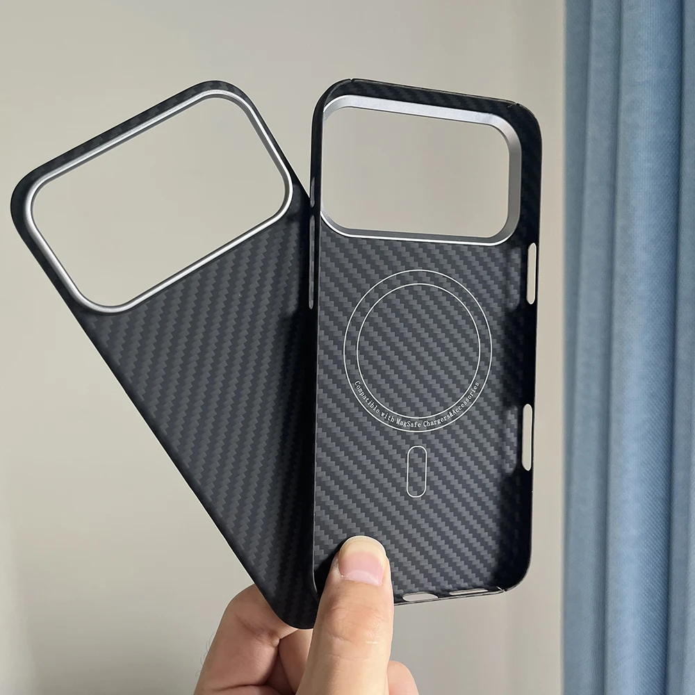 Really Carbon Fiber Case for IPhone 17/16 pro Max Phone Case Ultra Thin light Aramid Fiber for IPhone 17/16 Pro Carbon Cover