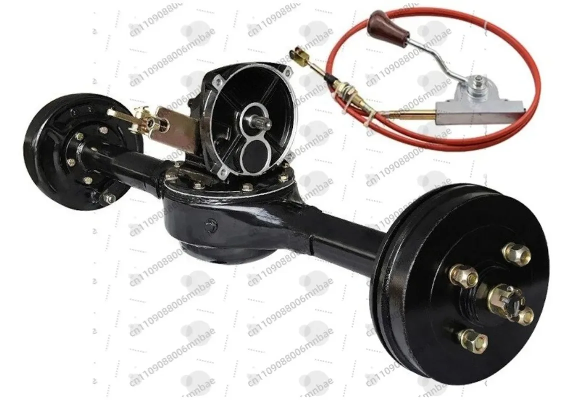 Electric tricycle rear axle assembly weighs 1 ton climbing king drum brake variable gear load high power brushless motor