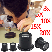 5X 10X 15X 20X Eye Magnifier Jewelers Watch Magnifier Tool Eye Loupe Loop Magnifier Magnifying Glass Watchmakers Jewelry Tools