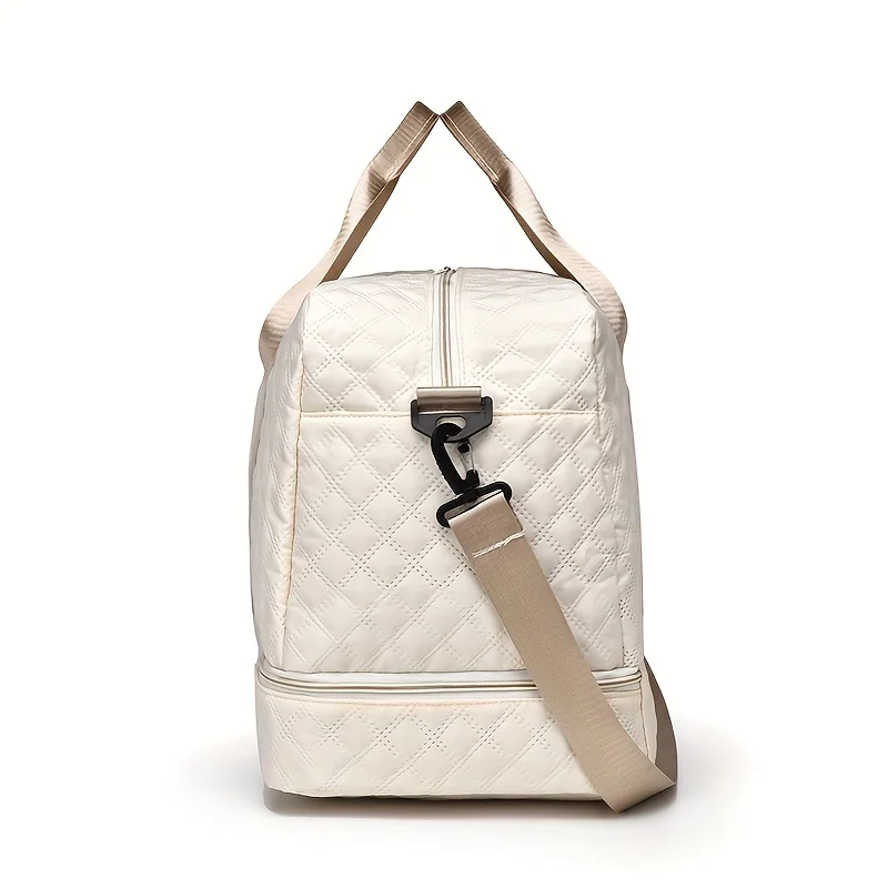 Luxury Extra Large Travel Tote Bag - Stylish & Durable, With Divided Compartments, Multiple Carrying Options, Wet-Dry Separation Design and Convenient Side Pocket, Ideal for Travel, Adventure and Fitness