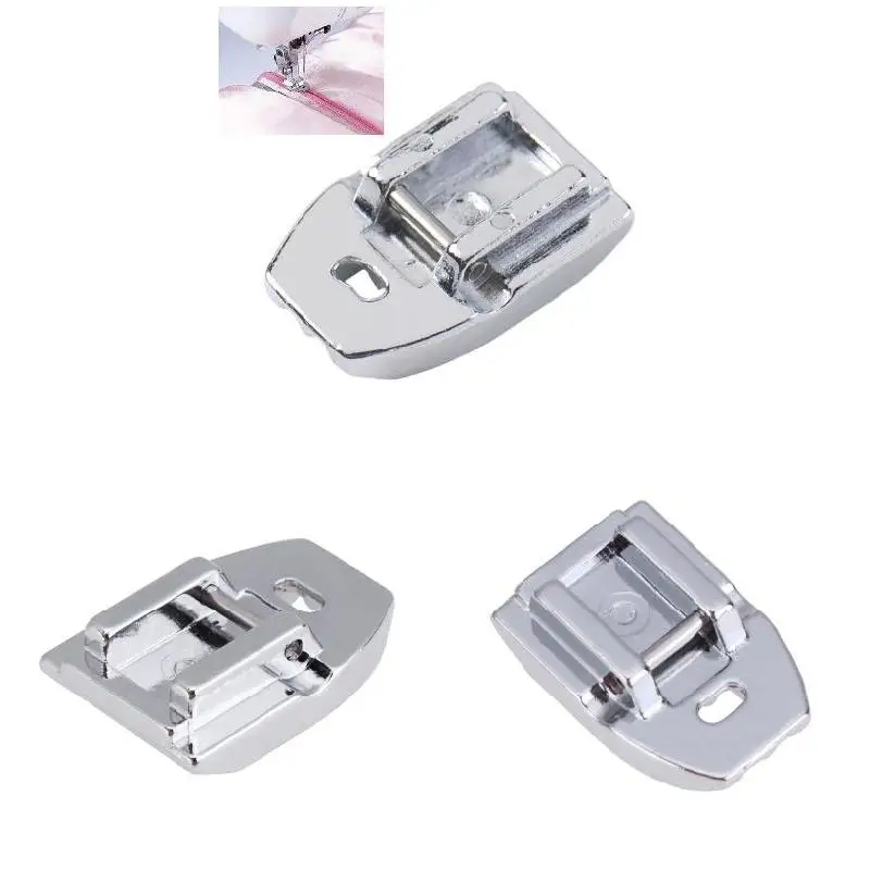 1pcs Invisible Zipper Presser Foot Household Sewing Machine Multifunctional Parts xqmg Sewing Machines DIY Apparel Sewing Fabric