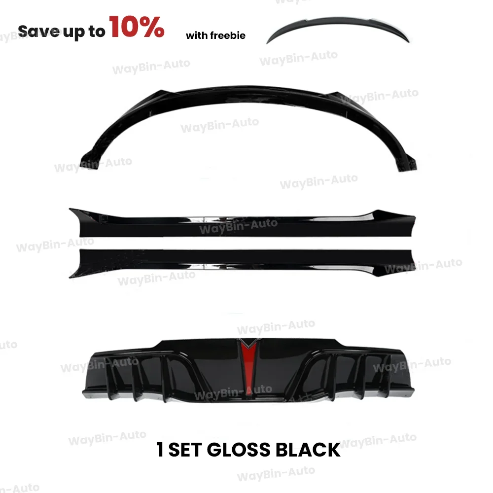 Voor Tesla Model Y 2020-2024 Em Sport Full Body Kits Tuning Abs Voorbumper Lip Side Splitter Diffuser auto Modificatio Auto