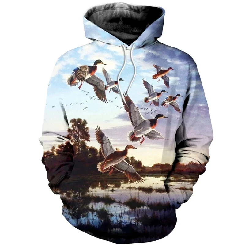 Beautiful Duck Hunting 3D Printed Unisex Hoodie Sweatshirt Man Pullover Casual Tracksuit Sudadera Sweatshirts y2k men clothing