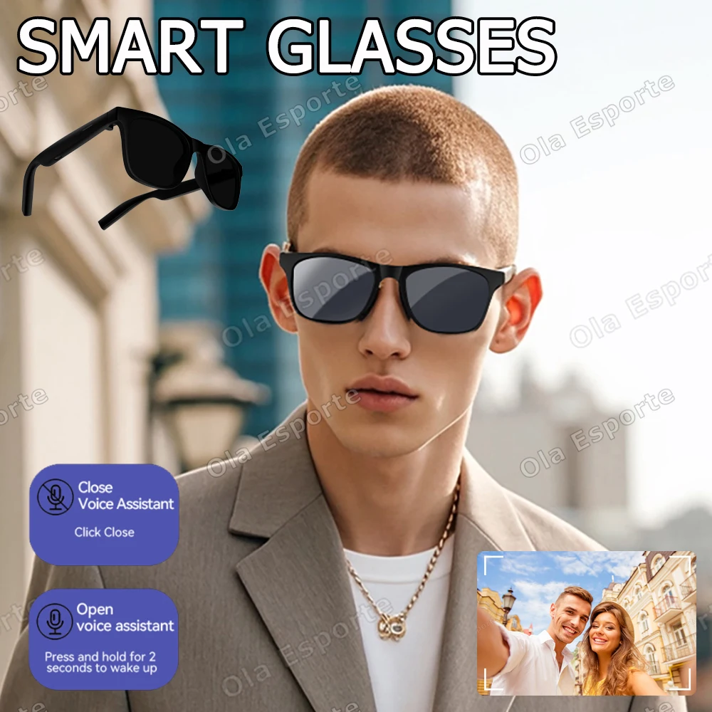 

Новые умные очки для активного отдыха 2026: Bluetooth-гарнитура, многофункциональные солнцезащитные очки с защитой от синего света, беспроводная гарнитура для мужчин и женщин