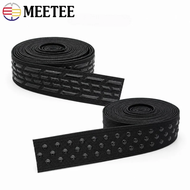 2/5/10M 25mm Textured Silicone Gripper Elastic Band Cycling Shorts Hems Sportswear Rubber Tape DIY Garment Sewing Accessories