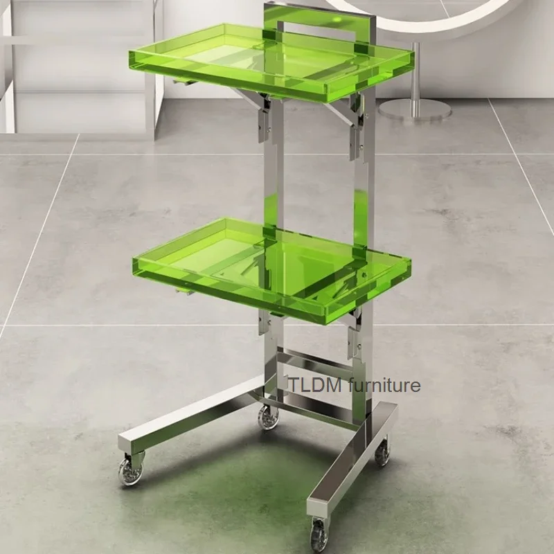 

Stainless Tattoo Salon Trolley Utility Hairdresser Medical Salon Trolley Cosmetic Carrello Portaoggetti Salon Furniture RR50ST