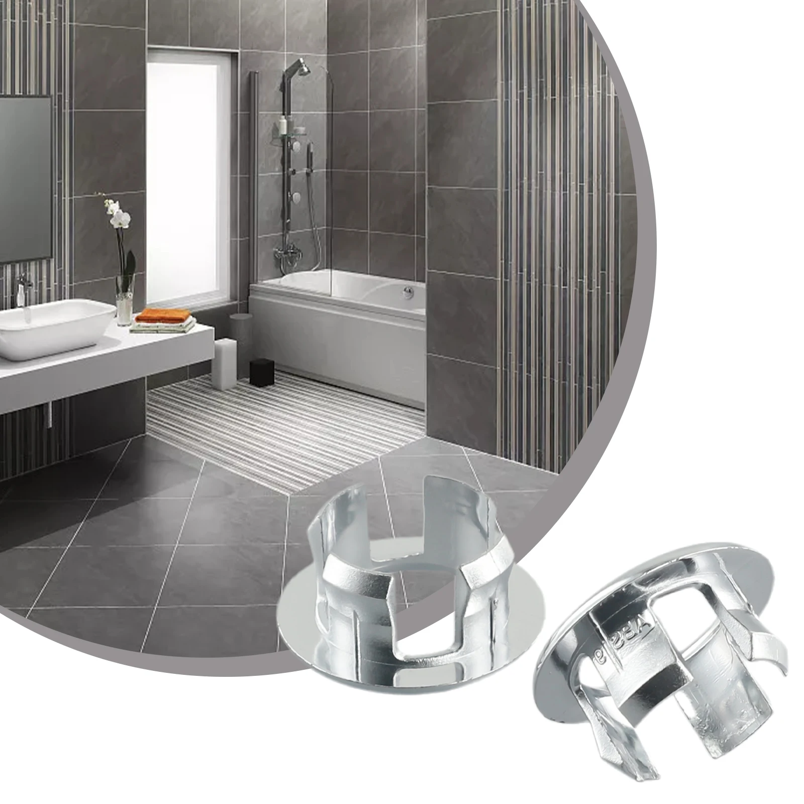 Basin Inserts Overflow Ring Useful Hollow Cup Quality Silver Plated Bathroom Brand New High Quality Replacement