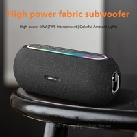 2025 New Cyboris Professional 60W Stereo RGB Music Box 6000mAh Portable Wireless Bluetooth Speakers Hi-fi Bass Party Speaker