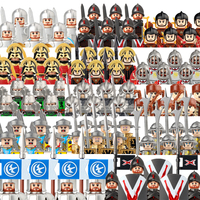 Medieval Military Castle Knights Building Blocks Movie Game Soldier Figures Flag Weapon Shield Swords Accessories Bricks Toy Boy