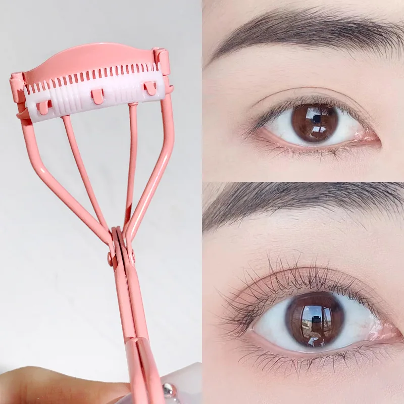 Eyelash Curler Comb Eyelashes Fits All Eye Shapes Lash Lift Curling Clip Eye Makeup Tools With 1 Silicone Refill Pads