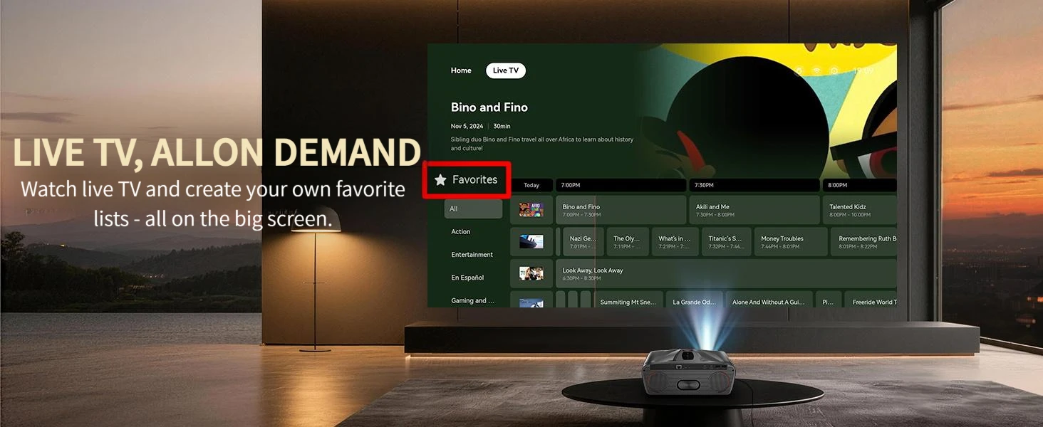 A9TL 4K-Unterstützter Projektor, Native 1080P, Netflix Offiziell Zertifiziert, Autofokus-Projektor, Dolby, Bluetooth, HDR, Heimkino 2026 – Detail 10