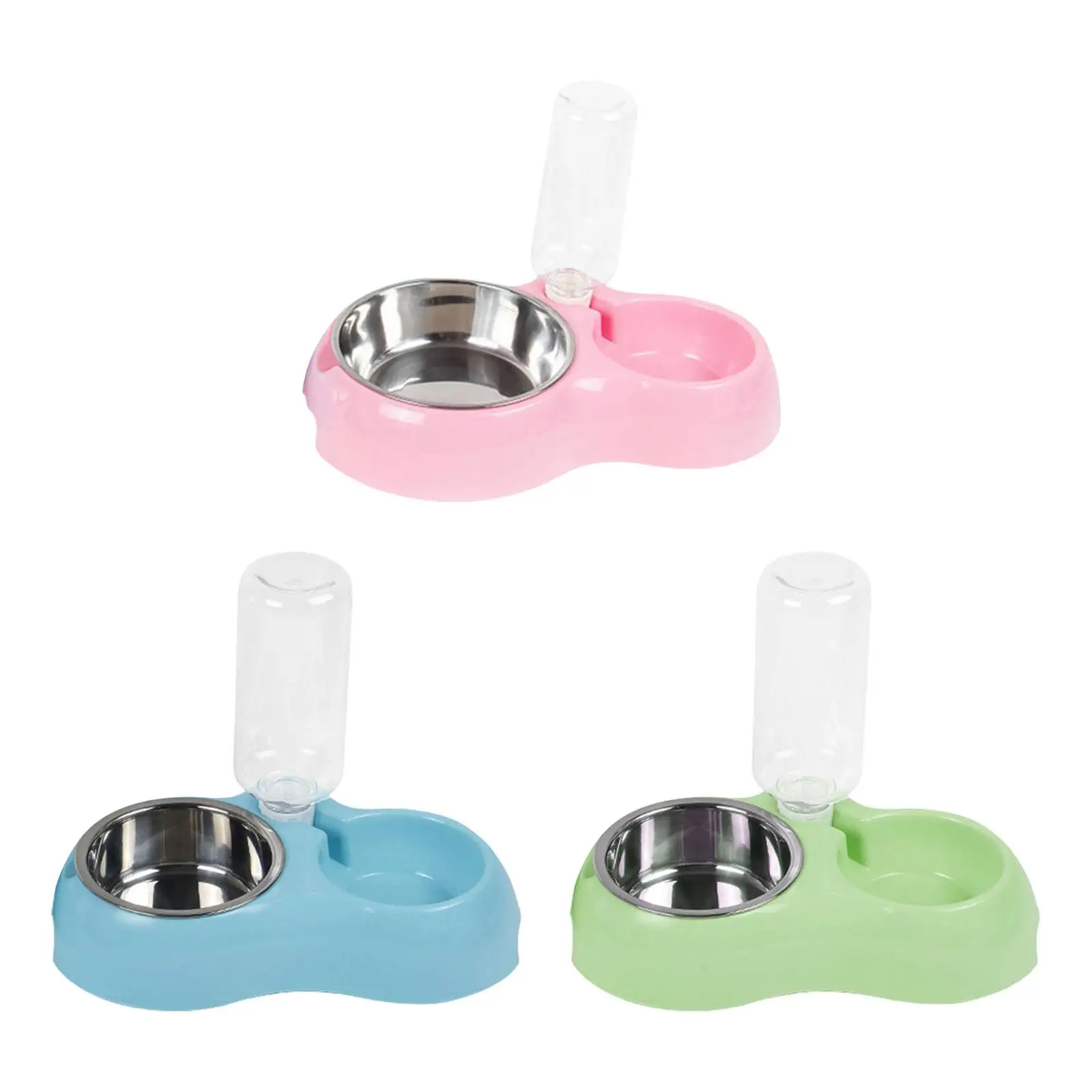 Cat Dog Bowls Pet Feeding Station Drinker Dish Kitty Pet Water and Food Bowl Set for Small Animals Kitten Travel Pet Shops Bunny