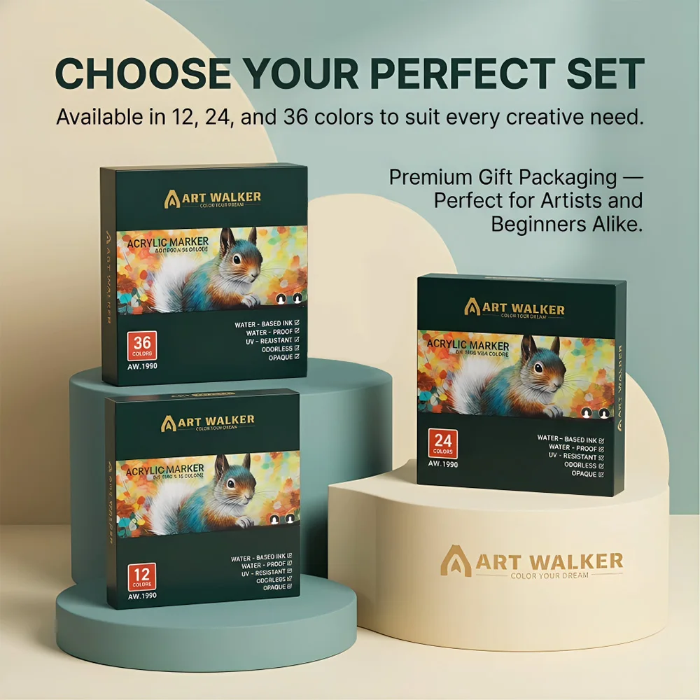 

Набор акриловых маркеров с двойным наконечником, 12/24/36 цветов, водостойкие, для рисования, одежды, DIY, творчества, керамики, стекла, школы, дома
