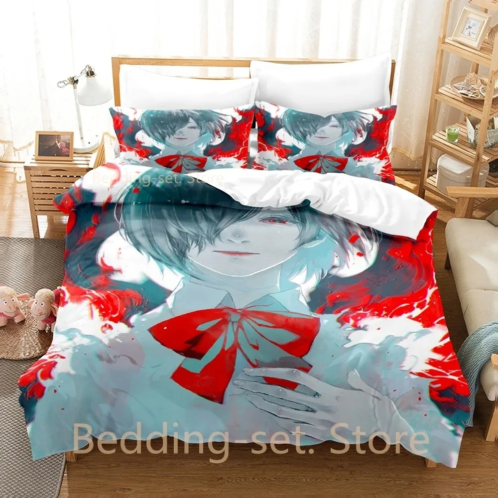 

Tokyo Ghoul Touka Kirishima Bedding Set Single Twin Full Queen King Size Bed Set Adult Kid Bedroom Duvetcover Sets Anime Bed