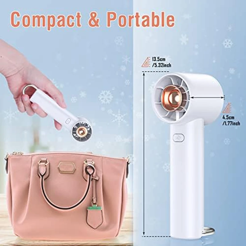 Handheld Fan,Mini Portable Fan With 3 Speeds, Ultra Quiet, Lightweight, USB Rechargeable Battery Operated Personal Fan Durable A