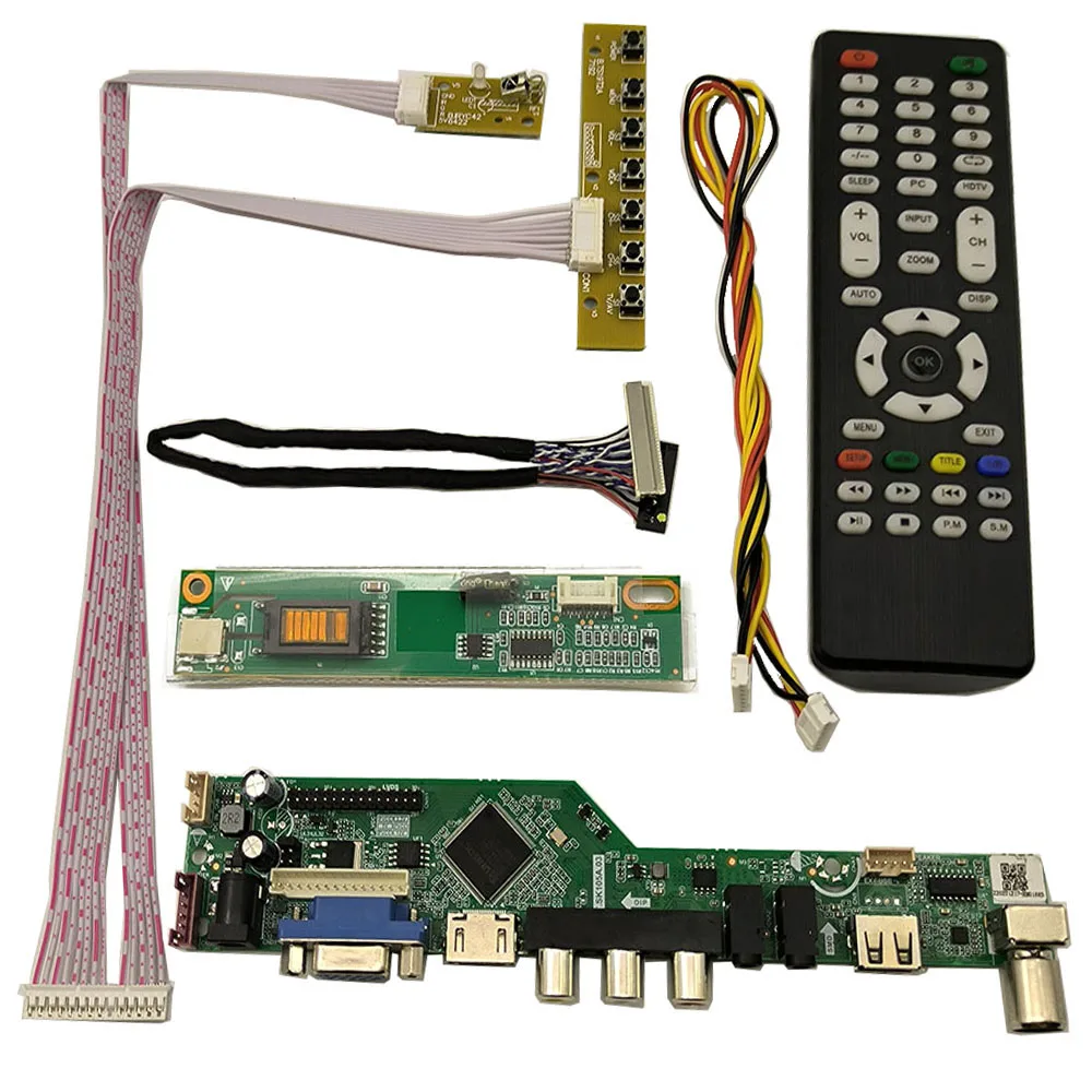 

Lwfczhao Monitor Kit for N156B3-L01 N156B3-L0B TV+HDMI+VGA+AV+USB+Audio LCD LED Screen Controller Board Driver Lvds 30pins Panel