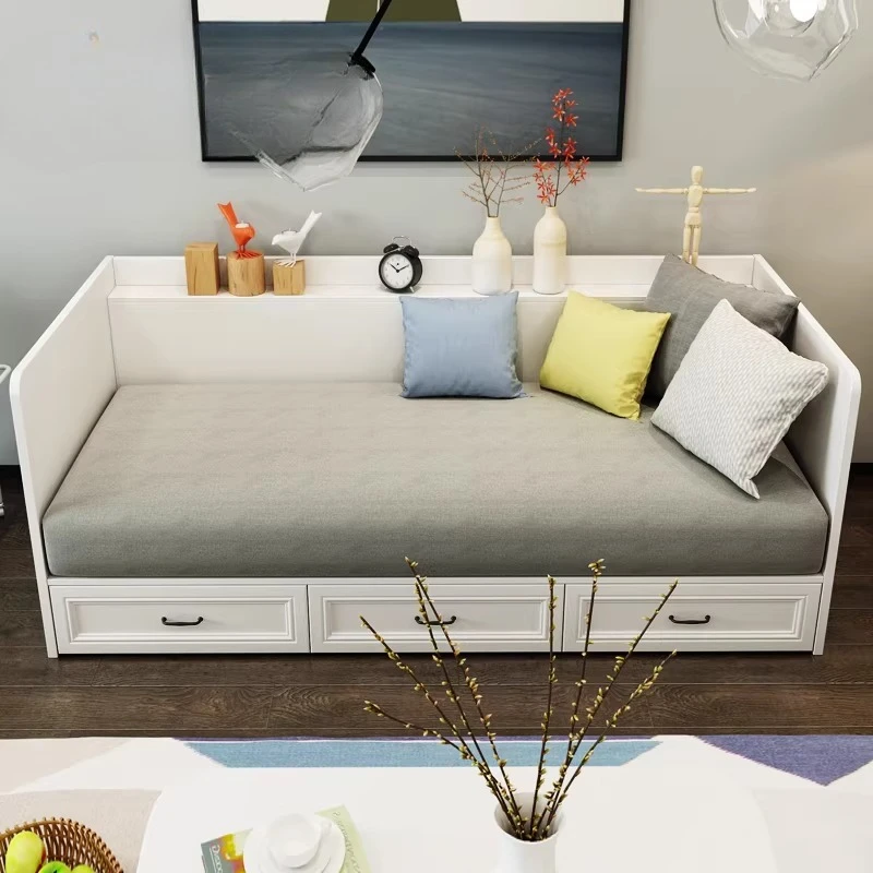 Multifunctional Storage  Sofa Bed Living Room Small Apartment Simple European Panel Drawer